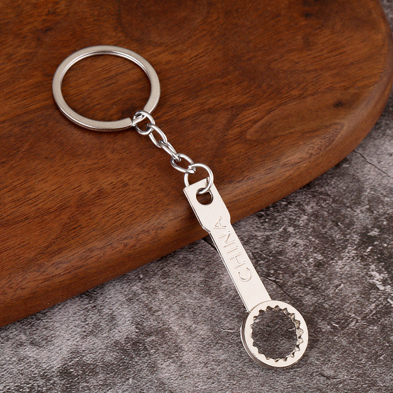 Crafty Keychain Tool Trio: Wrench, Hammer, Screwdriver