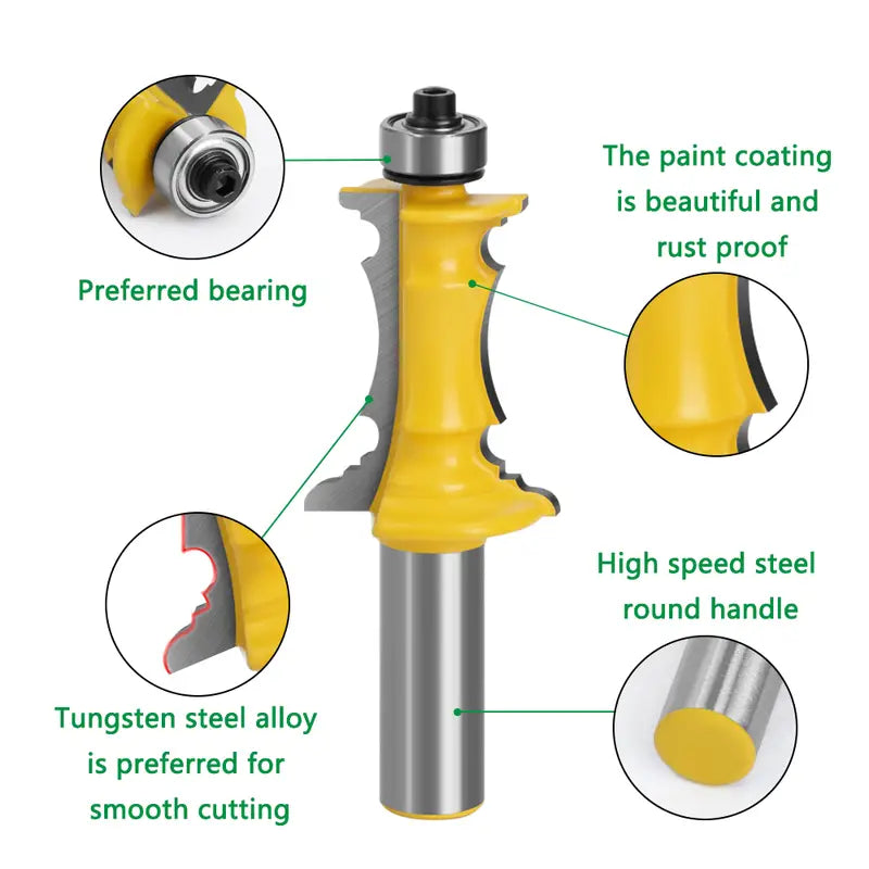 Mitered Drawer Front Router Bit for Woodworking Tools