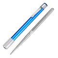 Serrated Knife Sharpener Pocket Knife Sharpener with Retractable Diamond Sharpening Rod Knife Sharpening Steel Rod Tool for Kitchen Outdoor Repairs Polishes Restores Serrated Stick Tools