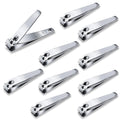 10 Pack Straight Nail Clippers BulkSharp Blade Toe Nail Clippers Fingernail & Toenail Nail Clipper in BulkNail Supplies Manicure Tools for Women Man Adult Homeless Care