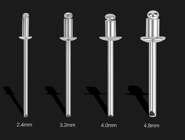 Manual Blind Rivet Gun with Nut and Cap Tools