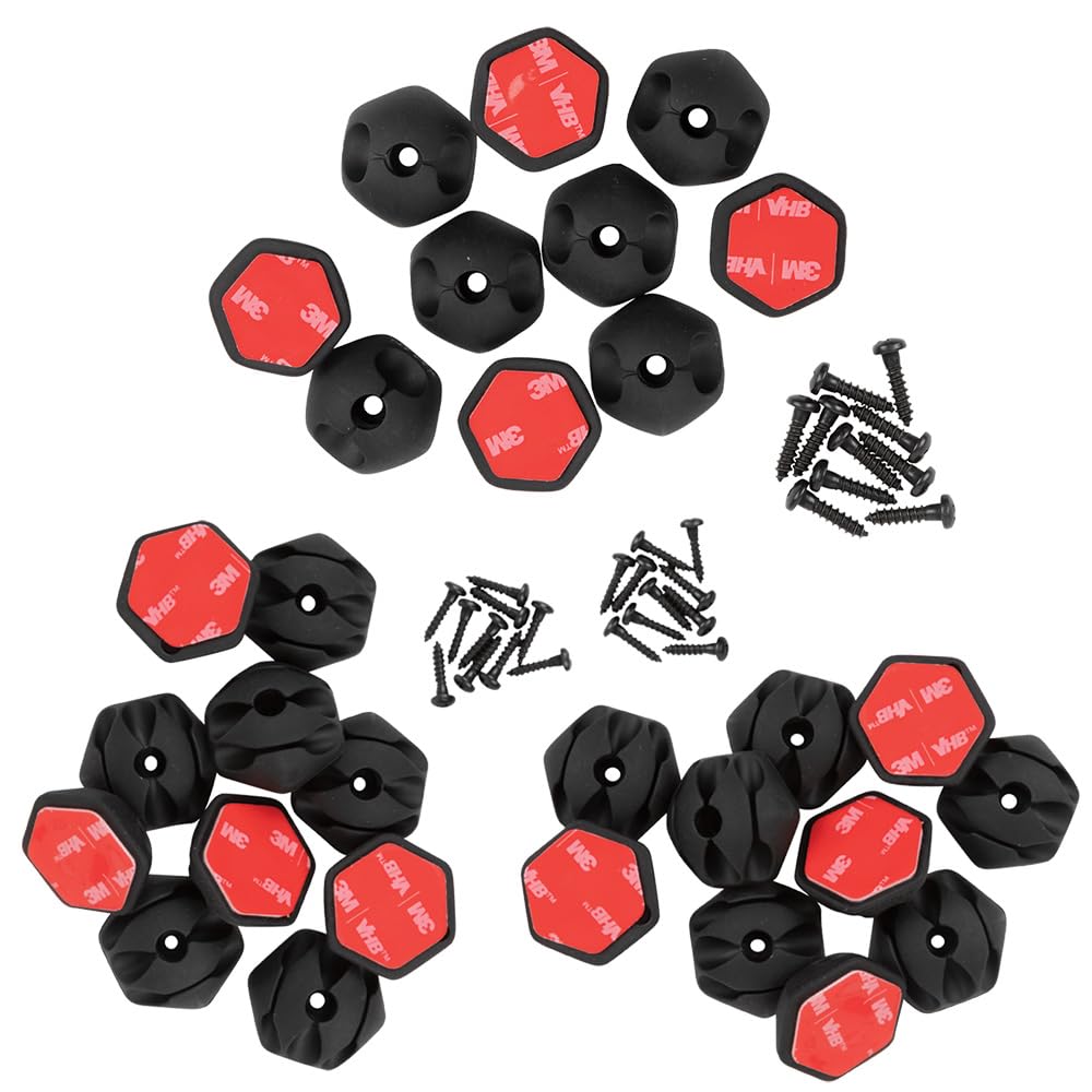 Klein Tools 80054 Cable Management Kit with 1 and 3 Slot Self-Adhesive Cable Clips 30-Piece