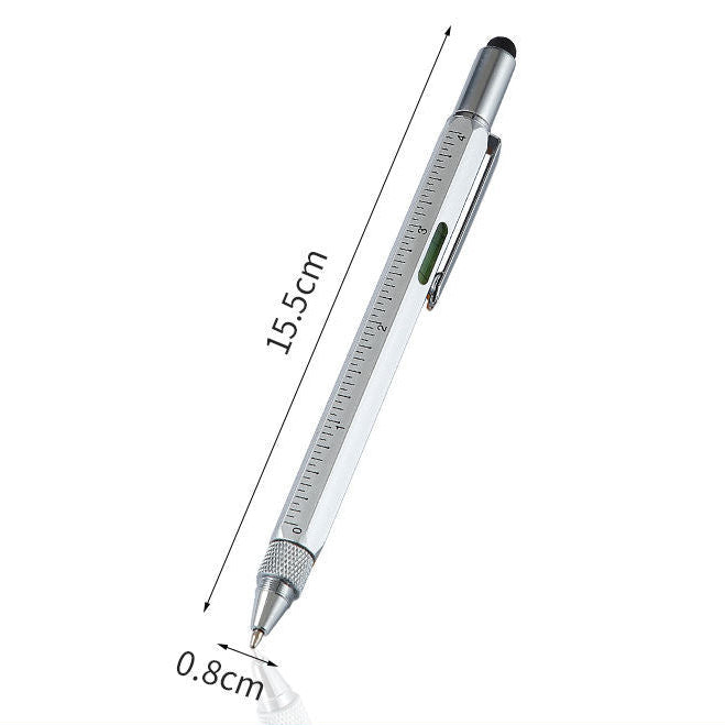 6-in-1 Metal Utility Pen with Stylus