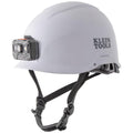 Klein Tools 60146 Safety Helmet Non-Vented Rechargeable Headlamp Tested to Tough Industrial Hard Hat Safety Standards White
