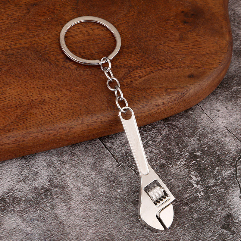 Crafty Keychain Tool Trio: Wrench, Hammer, Screwdriver