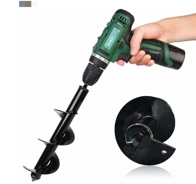 Spiral Drill Bit for Gardening and Planting Tools