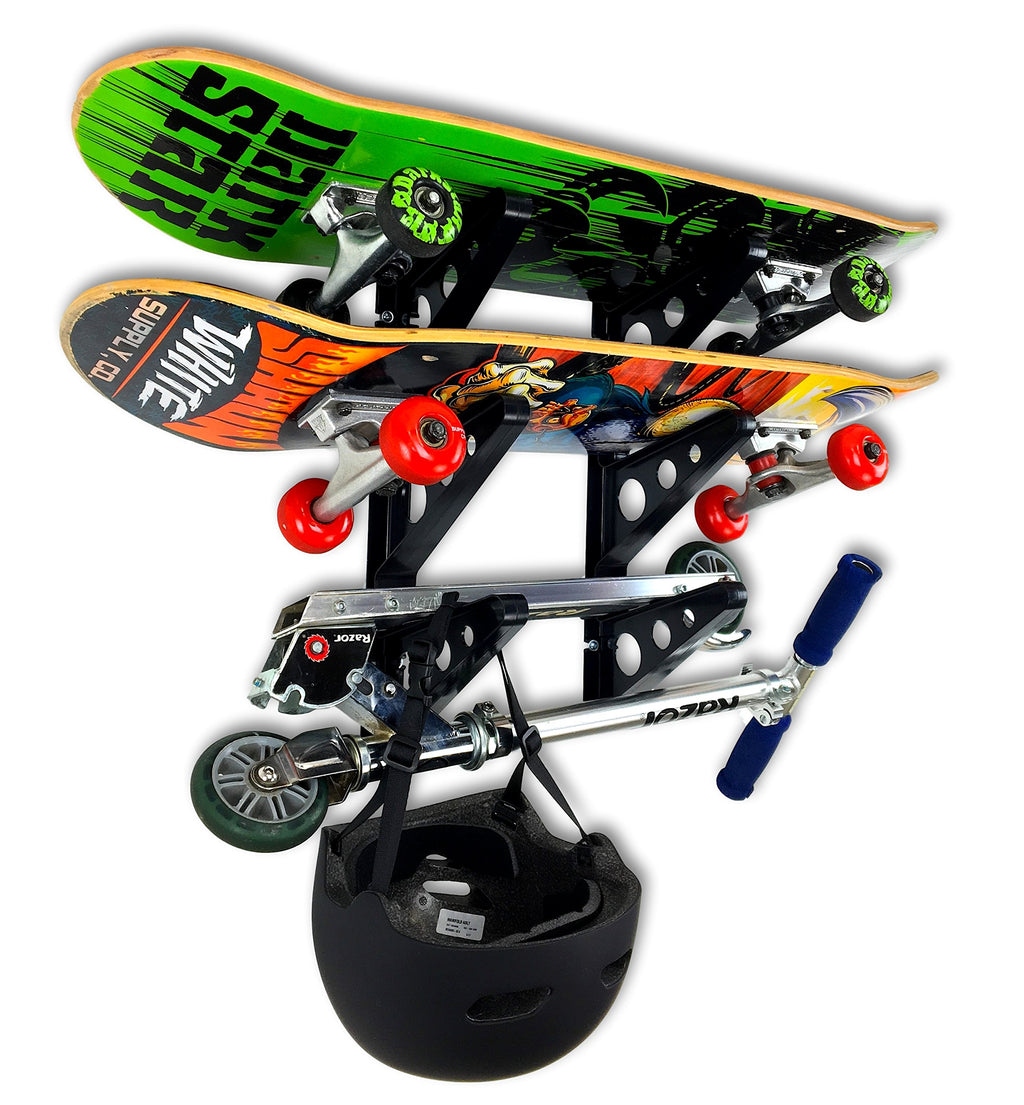 StoreYourBoard Skateboard Rack 3 Board Wall Storage Mount Home and Garage