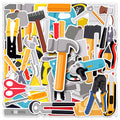 Tool Themed 50Pc Sticker Set for Kids and Teens