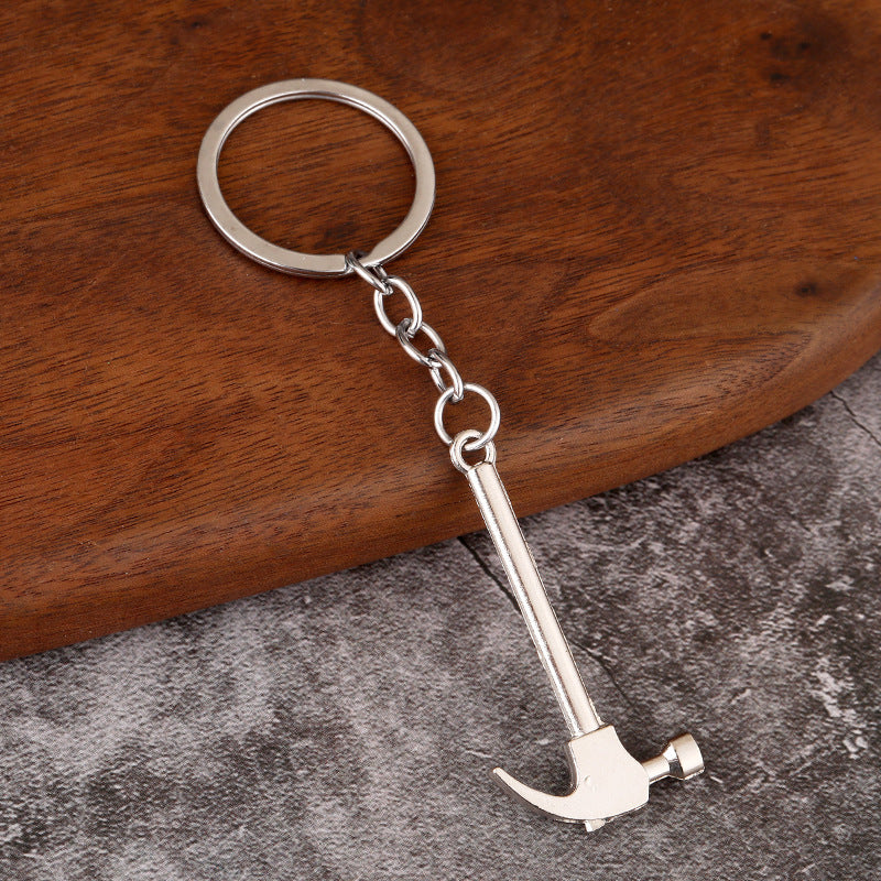 Crafty Keychain Tool Trio: Wrench, Hammer, Screwdriver