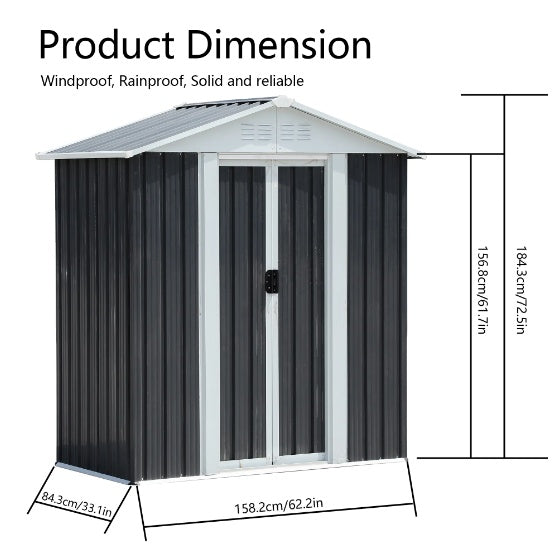 Outdoor Metal Tool Shed