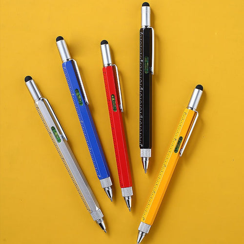 6-in-1 Metal Utility Pen with Stylus