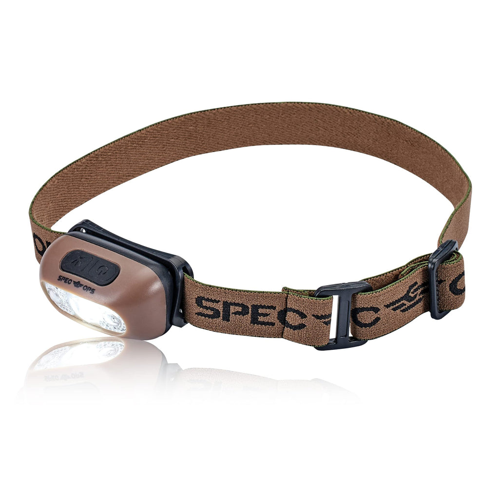 Spec Ops Tools Rechargeable LED Headlamp 220 Lumens Waterproof Adjustable Headband 5 Light Modes 3% Donated to Veterans