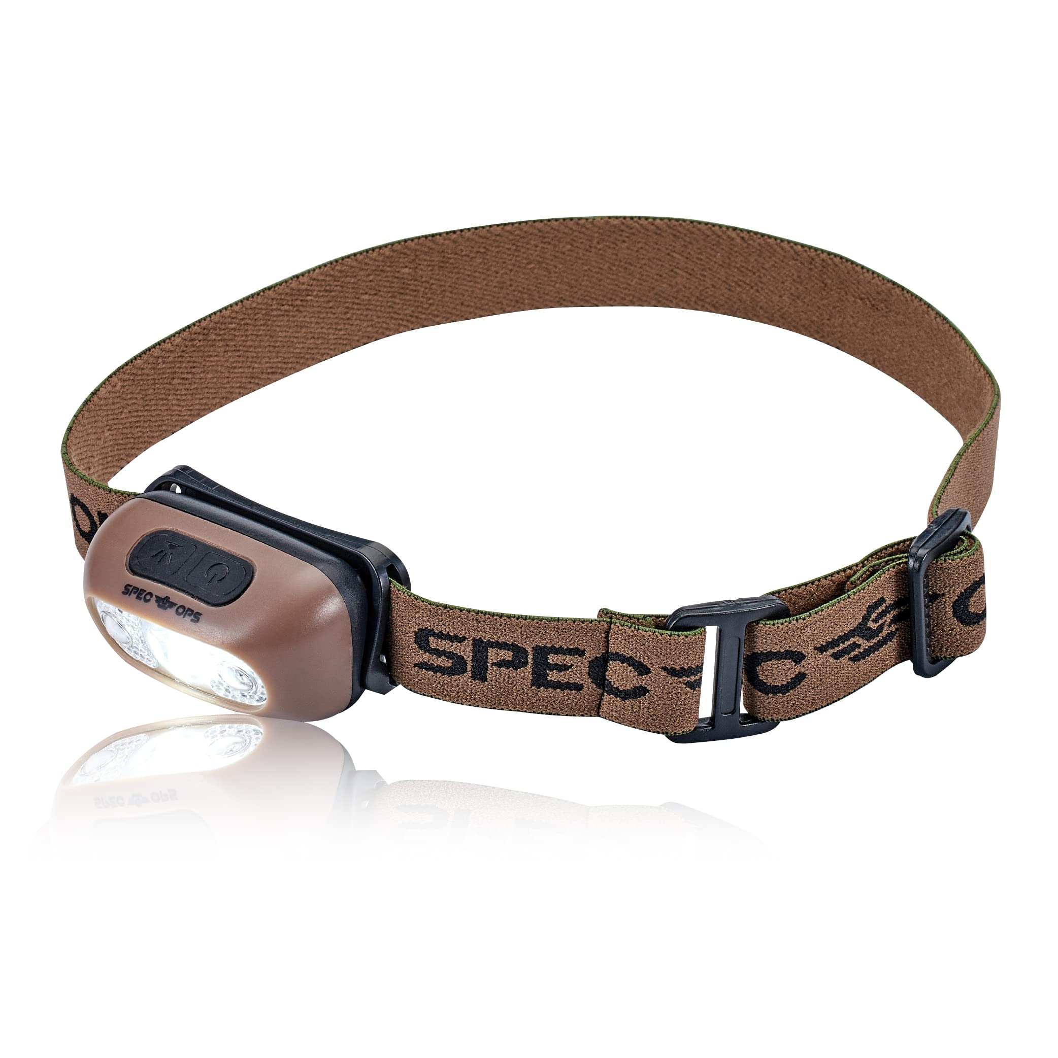 Spec Ops Tools Rechargeable LED Headlamp 220 Lumens Waterproof Adjustable Headband 5 Light Modes 3% Donated to Veterans