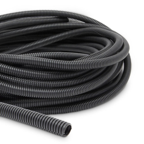 3/8 Inch Split Wire Loom Tubing Automotive Conduit Protector (Black 49.3 Feet)