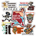 Mexican Hardhat Sticker Set - Funny Stickers Pack for Tools Helmets Water Bottles - Great for Men Adults Ironworkers Linemen Oilfield Workers Electricians