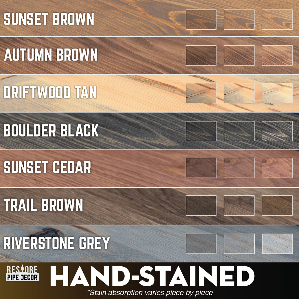 24 in. Wall Mounted Clothing Rack with Wood Shelf, Trail Brown