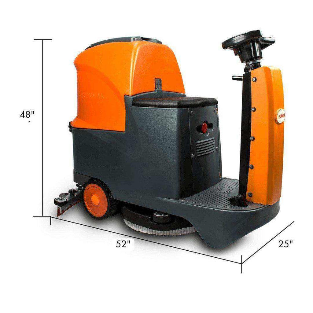 RT70+ Industrial Ride-On Floor Scrubber, 22" Brush Cleaning Path, Lithium Battery
